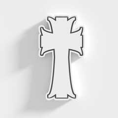 Christian cross. Religion concept illustration. 3D render