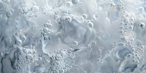 Naklejka premium Texture Frozen Uneven White Jelly With Bubbles For Background Created Using Artificial Intelligence
