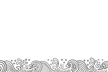 Dragon Boat Festival oriental retro chinese japanese waves background