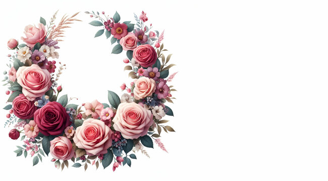 Spruce up Your Card Designs with Stunning Flower Wreaths A Guide to Creating Beautiful Floral, generative ai