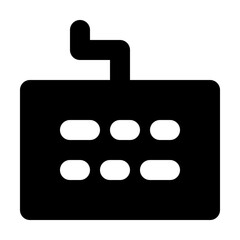 Obraz premium device wire keyboard solid ui icon