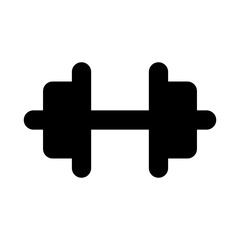Obraz premium gym training work out dumbell solid ui icon