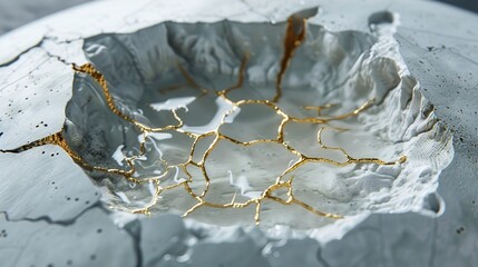 Obraz premium Golden Kintsugi background design