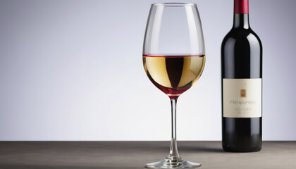 Wine festival in Portugal, a glass of wine on the table next to a branch of grapes, wine is poured into a glass. glasses of wine. banner a glass of wine is on the table