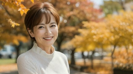 秋の女性/Woman in autumn