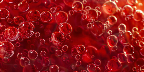 Texture Frozen Uneven Red Jelly With Bubbles For Background Created Using Artificial Intelligence