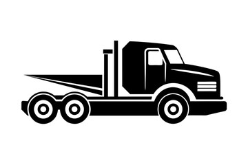 towing truck logo design vector on white background illustration 