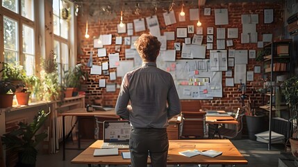 Driven Entrepreneur Focuses on Startup Office Plans and Strategies to Achieve Success