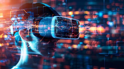 Visualizing the Future of Business with AI, Blockchain, and AR: A Sleek, Minimalist Showcase of Technological Power