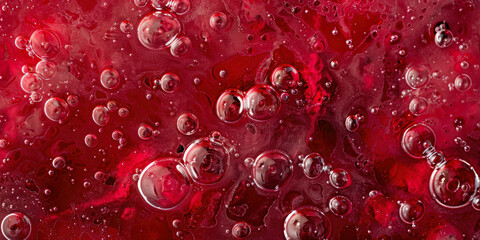 Texture Frozen Uneven Red Jelly With Bubbles For Background Created Using Artificial Intelligence