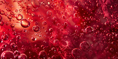 Texture Frozen Uneven Red Jelly With Bubbles For Background Created Using Artificial Intelligence