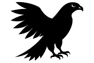 black crow silhouette vector illustration