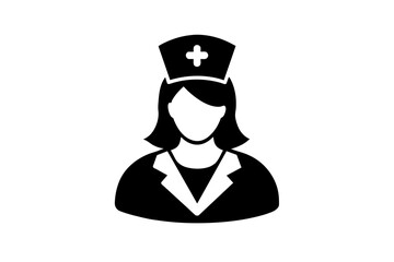 nurse portrait vector illustration 