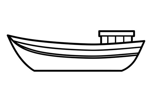 recommend clip art:  simple boat line art vector silhouette