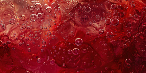 Texture Frozen Uneven Red Jelly With Bubbles For Background Created Using Artificial Intelligence