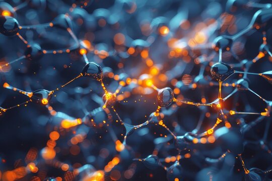 Close-up on the microscopic structure of a solid-state electrolyte, showcasing its stability and conductivity