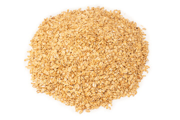 Oat-flakes isolated on a white background.