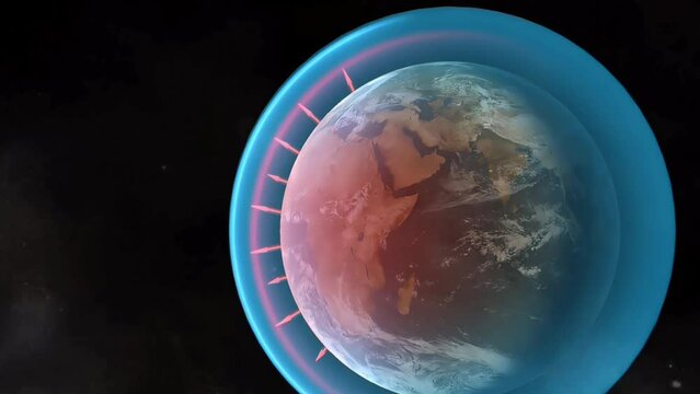 Greenhouse effect on atmosphere