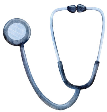 Watercolor Doctor's stethoscope
