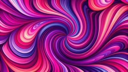 Fototapeta premium Vibrant pink and purple hues swirl together in a playful pop art inspired poster background, featuring bold shapes and empty space for design mockups.