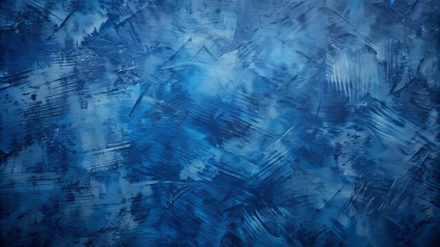 High-resolution image featuring a rich navy blue textured background with expressive brush strokes and distressed patterns, ideal for creative projects and design elements.