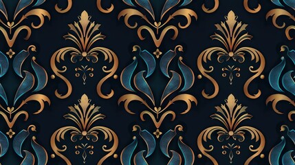 seamless pattern Elegant fleurdelis motifs
