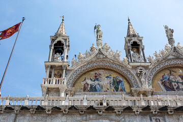 Fototapeta premium Details from exterior of San Marco basilica in Venice