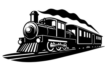 train silhouette vector illustration