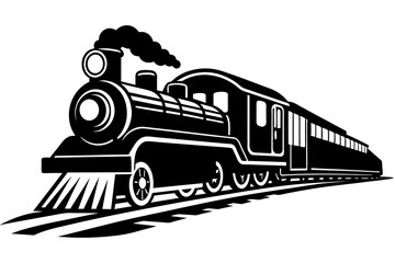 train silhouette vector illustration