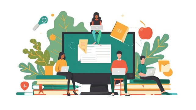 K-12 education with remote learning tools, interactive lessons, digital textbooks, and multimedia content