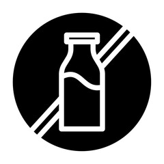 Lactose-Free Milk solid icon design