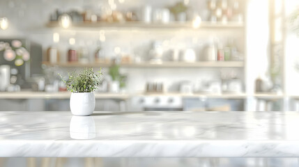 Empty white table top