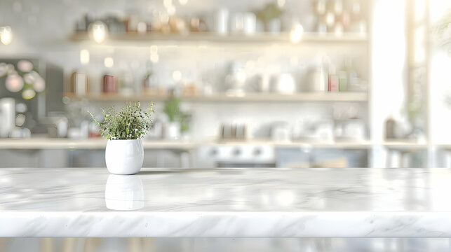 Empty white table top