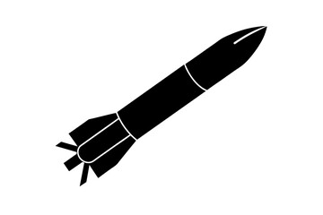 missile silhouette vector illustration