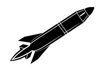 missile silhouette vector illustration