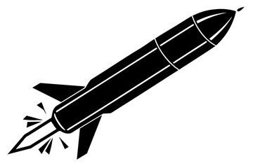 missile silhouette vector illustration