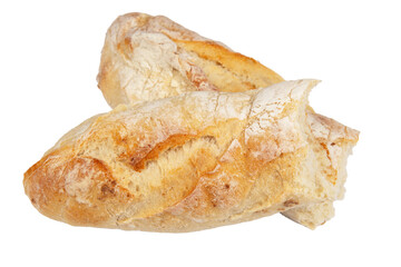 Baguette fresh, crispy isolate on a white background