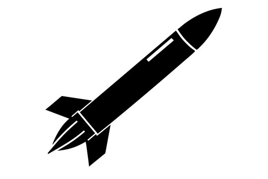 recommend clip art: missile silhouette vector illustration