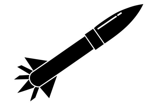 recommend clip art: missile silhouette vector illustration