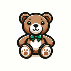 Fototapeta premium Teddybear, panda bear logo illustration 