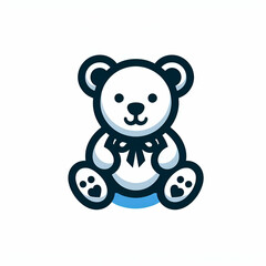 Fototapeta premium Teddybear, panda bear logo illustration 