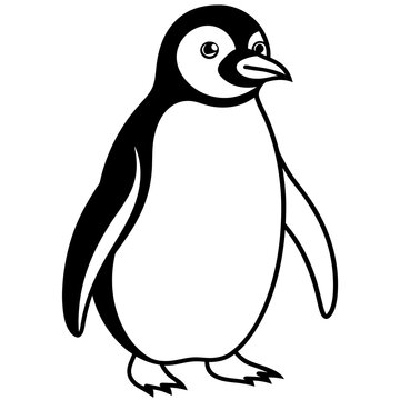 recommend clip art: penguin line art vector illustration.