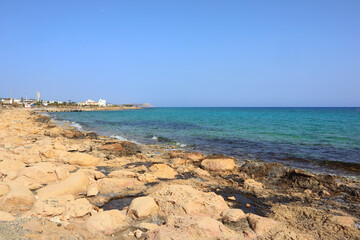  View of coastline in Ayia Napa, Cyprus