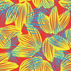 Red Abstract Floral Seamless Pattern Design