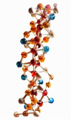 DNA molecule isolated on white background.