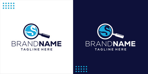 Creative Swan and Magnifying Glass Logo, Design Inspiration, Illustration, Vector