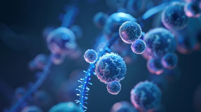 Microscopic Illustration of Drug-Resistant Strep