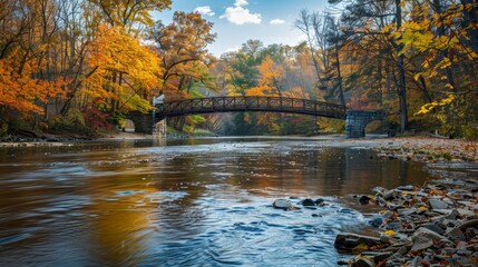 Obraz premium Iconic Bridge Over the River
