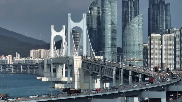 Diamond Bridge(Gwangan Bridge) Aerial view
