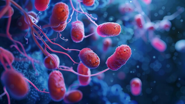 Microscopic Illustration of Drug-Resistant Strep